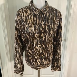Jacket sneak print Notations animal print light jacket size X-Large